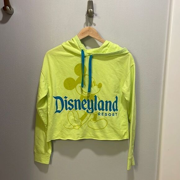 Disney Tops - DISNEY Mickey Mouse neon yellow woman’s sweatshirt